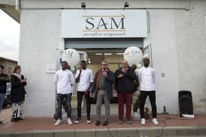 Inaugurazione Adama Traore, Sadia Diaby, Salvatore Brullo, Giovanni Calabrese, Madi Minougouy
