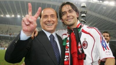 Inzaghi E Berlusconi Festeggiano