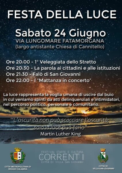 Locandina Festa Luce Villa