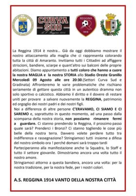 Volantino Curva Sud