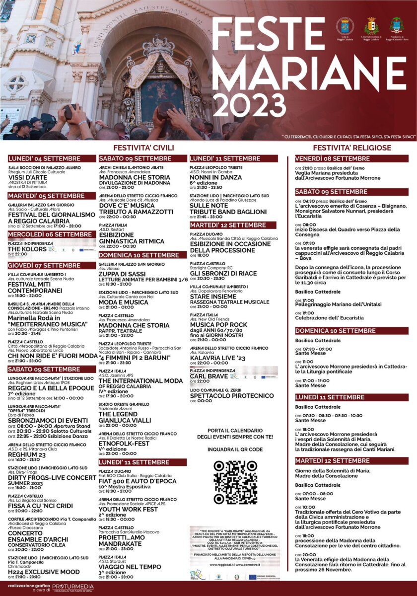Feste Mariane 2023 Reggio Calabria
