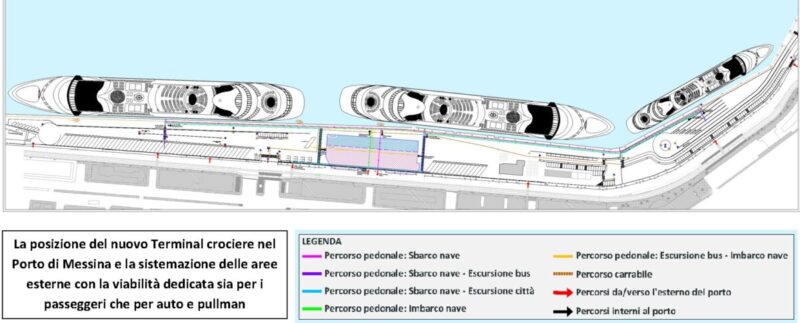 Planimetria Posizione Nuovo Terminal Croeiere Porto Di Messina