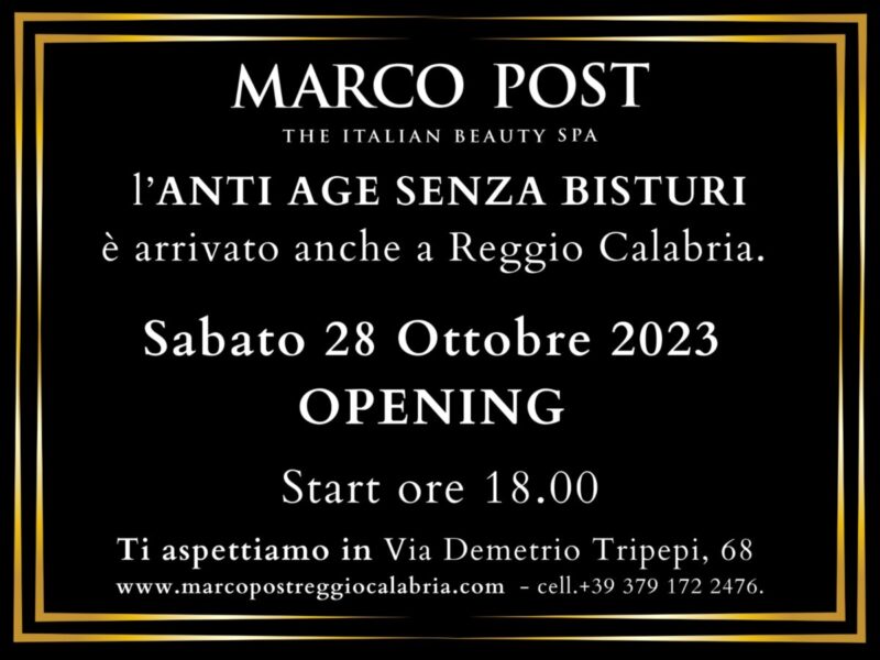 Locandina Inaugurazione Marco Post Beauty Spaù