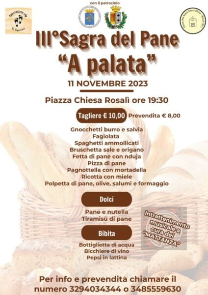 Locandina Sagra Pane Rosali