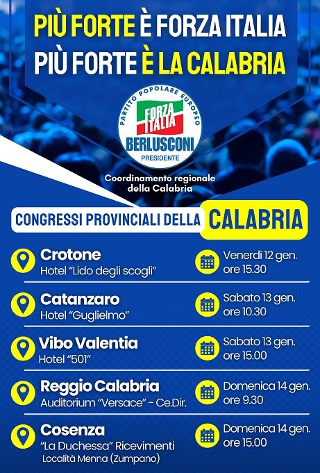 CALENDARIO CONGRESSI CALABRIA