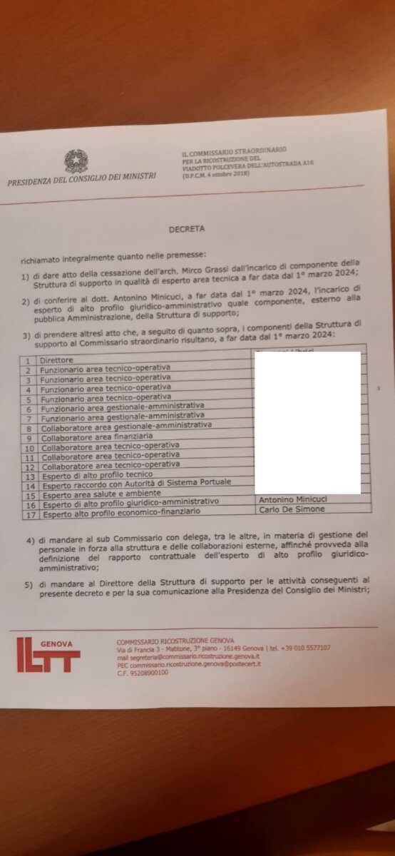 Diga Genova Minicuci
