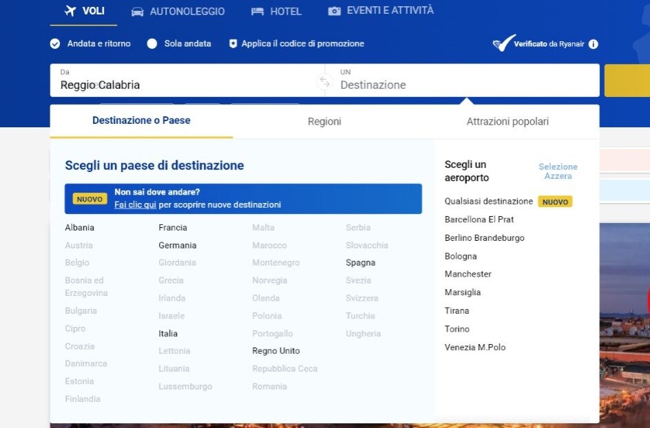 Voli Ryanair