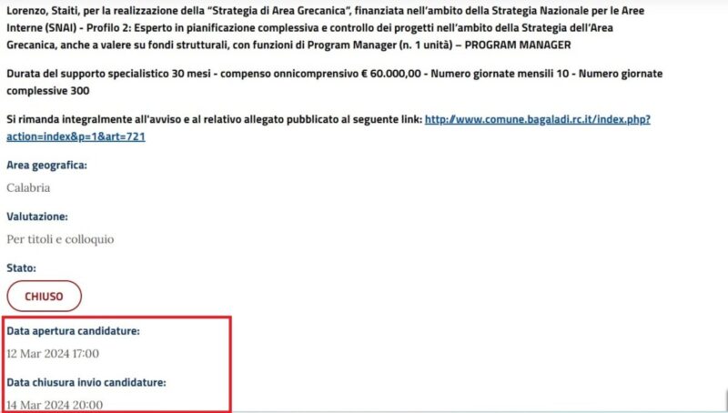 Avviso Bagaladi