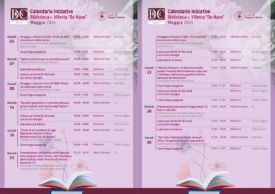 Calendario Maggio Biblioteca De Nava