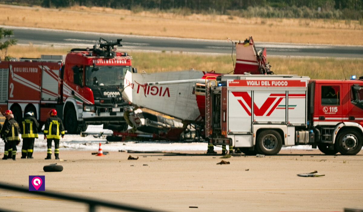 Aeroporto Tito Minniti Incendio Elicottero Vigili Del Fuoco 25