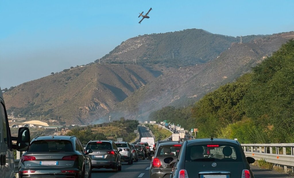 Incendio Autostrada Villa