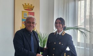 Il Questore La Rosa Con La Dr Ssa Motta