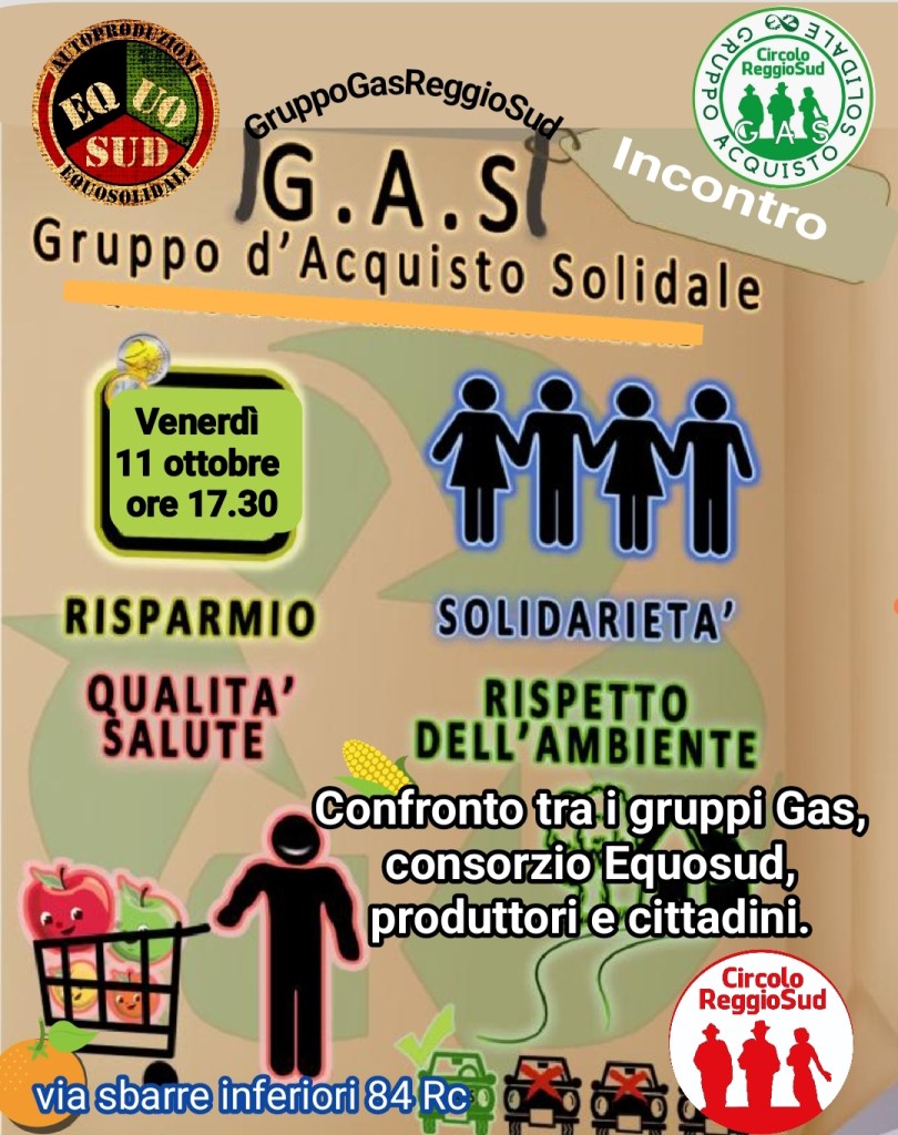 locandina incontro GAS circolo reggiosud