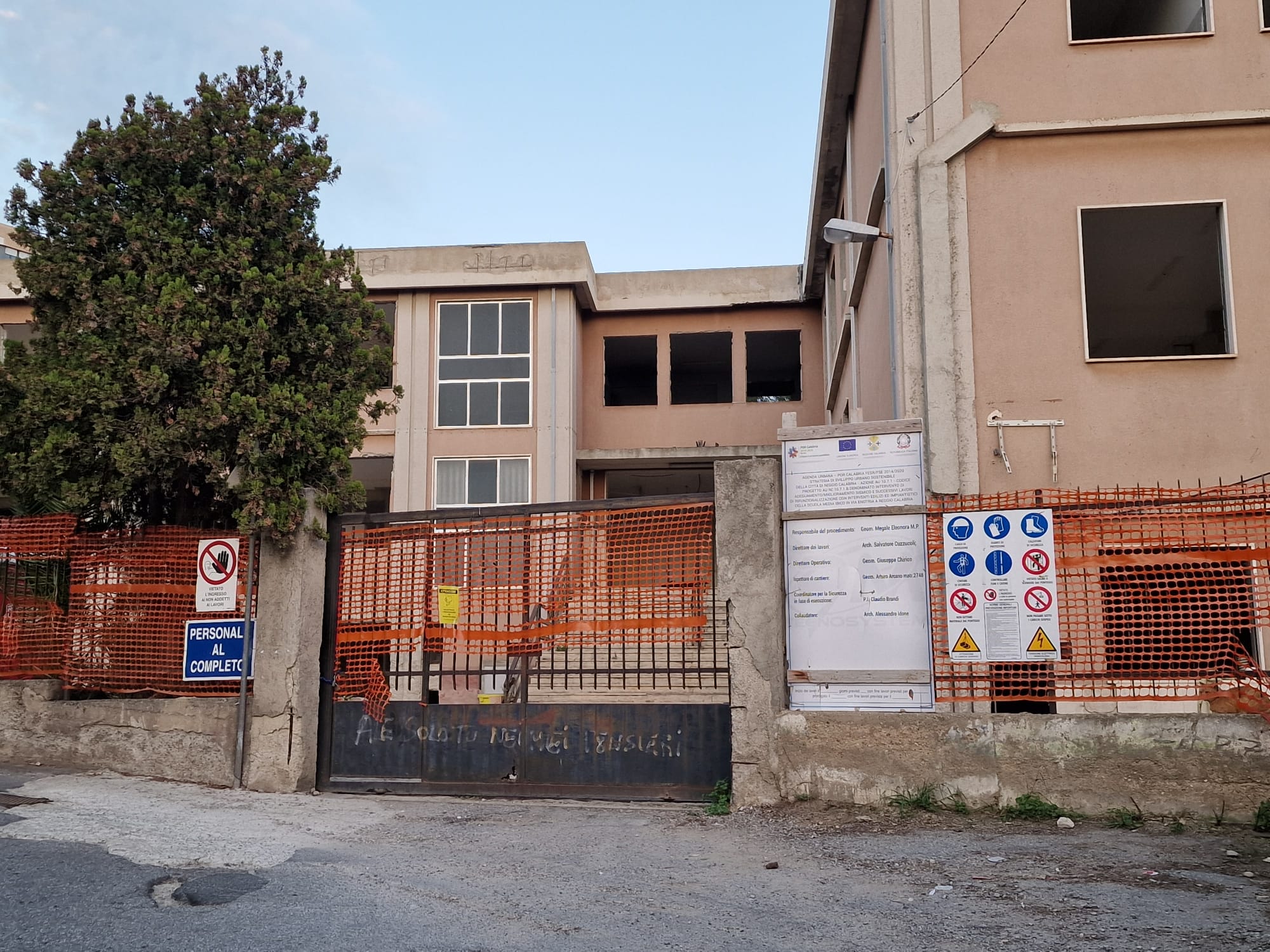 cantiere scuola media ibico santa caterina