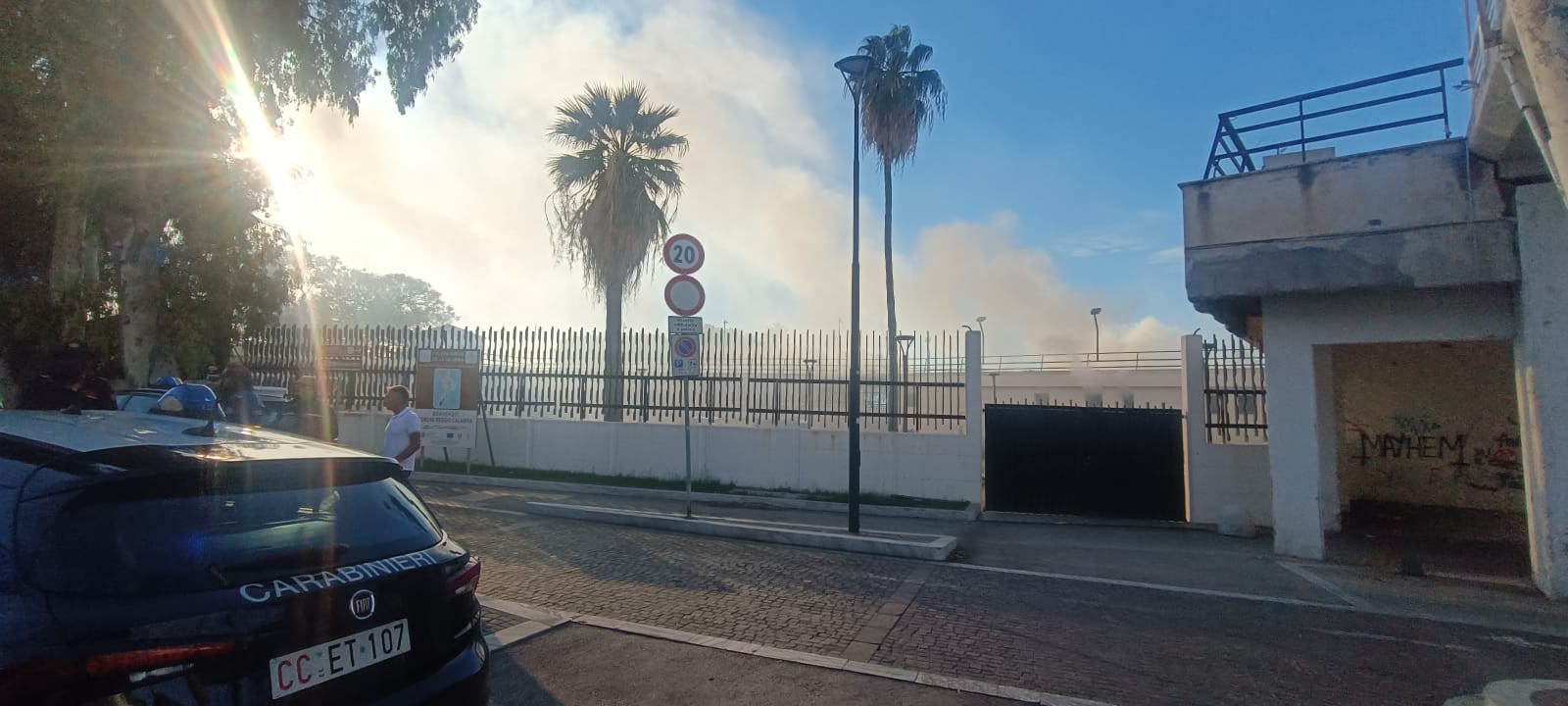 incendio palestra lido comunale
