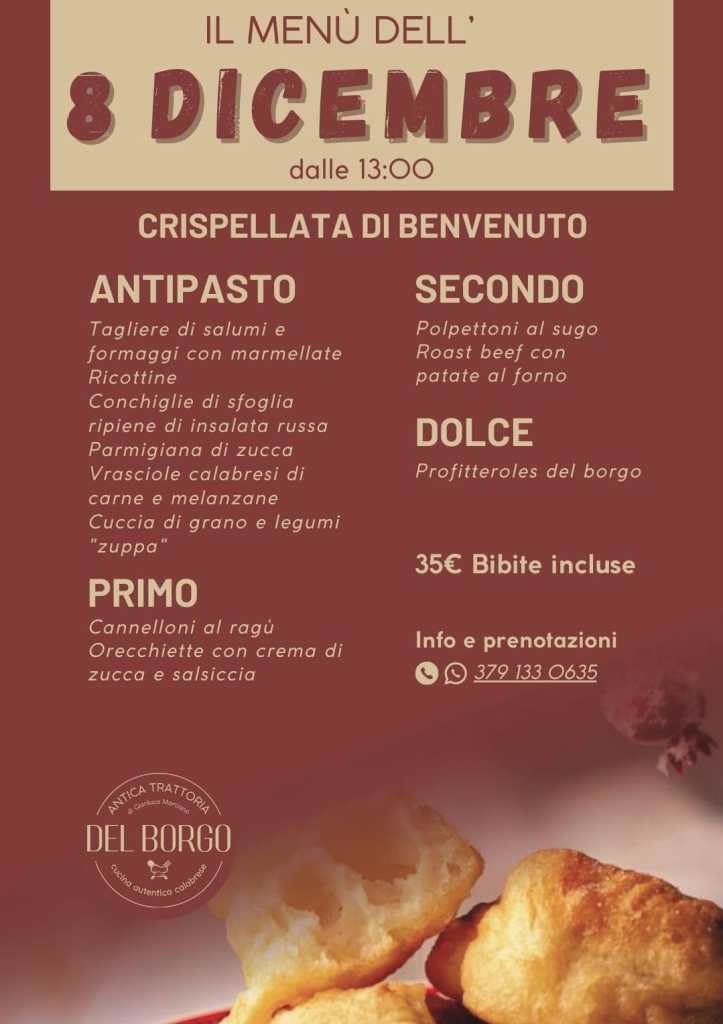 menu dicembre antica trattoria del borgo