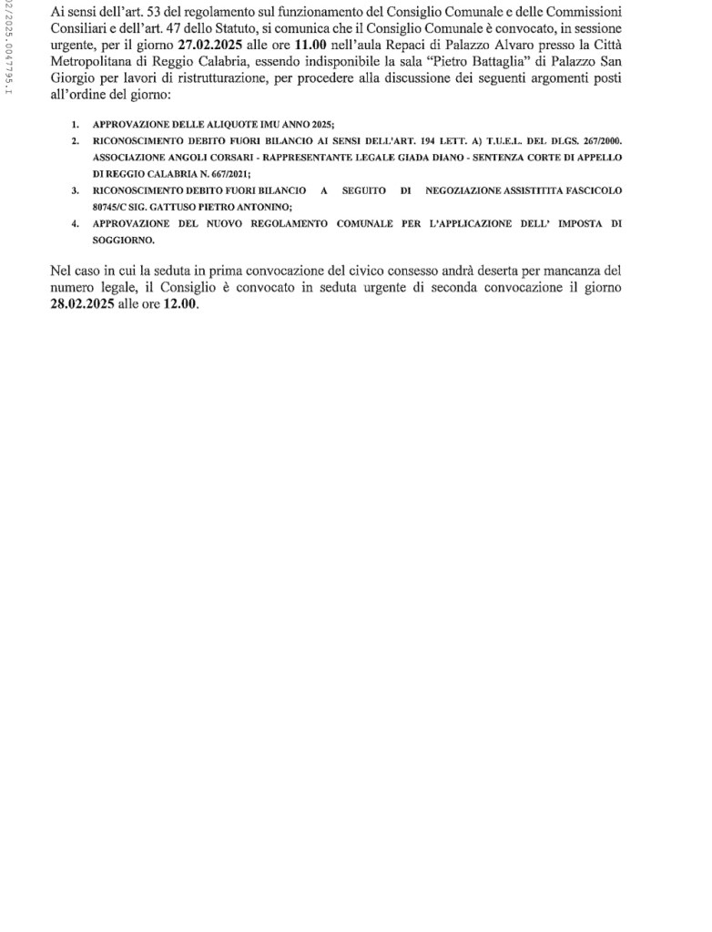 consiglio comunale