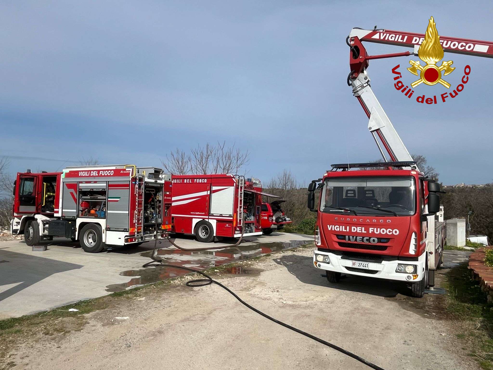 vigili del fuoco incendio spilinga ()