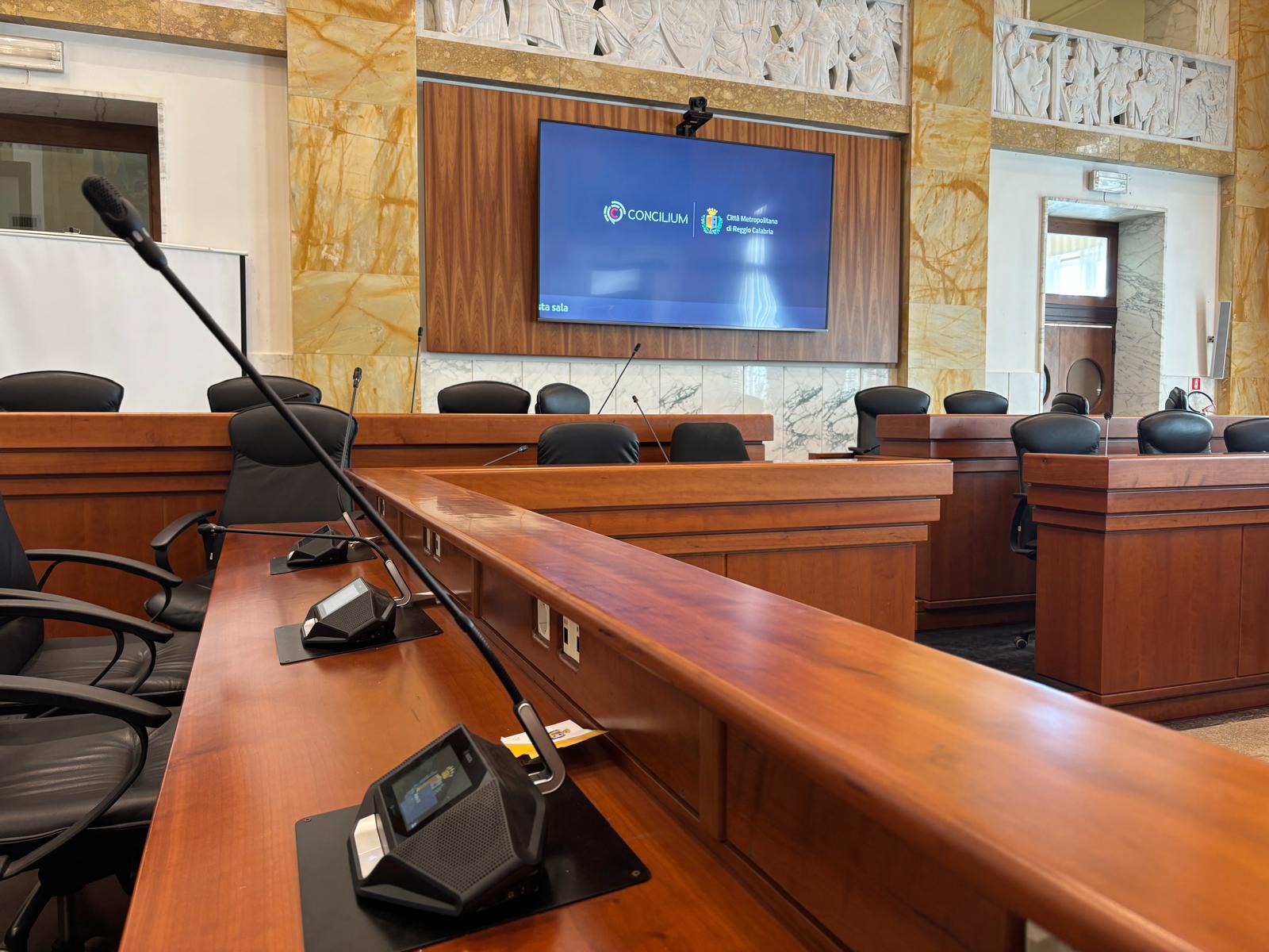 Aula Leonida Repaci consiglio metropolitano Palazzo Alvaro