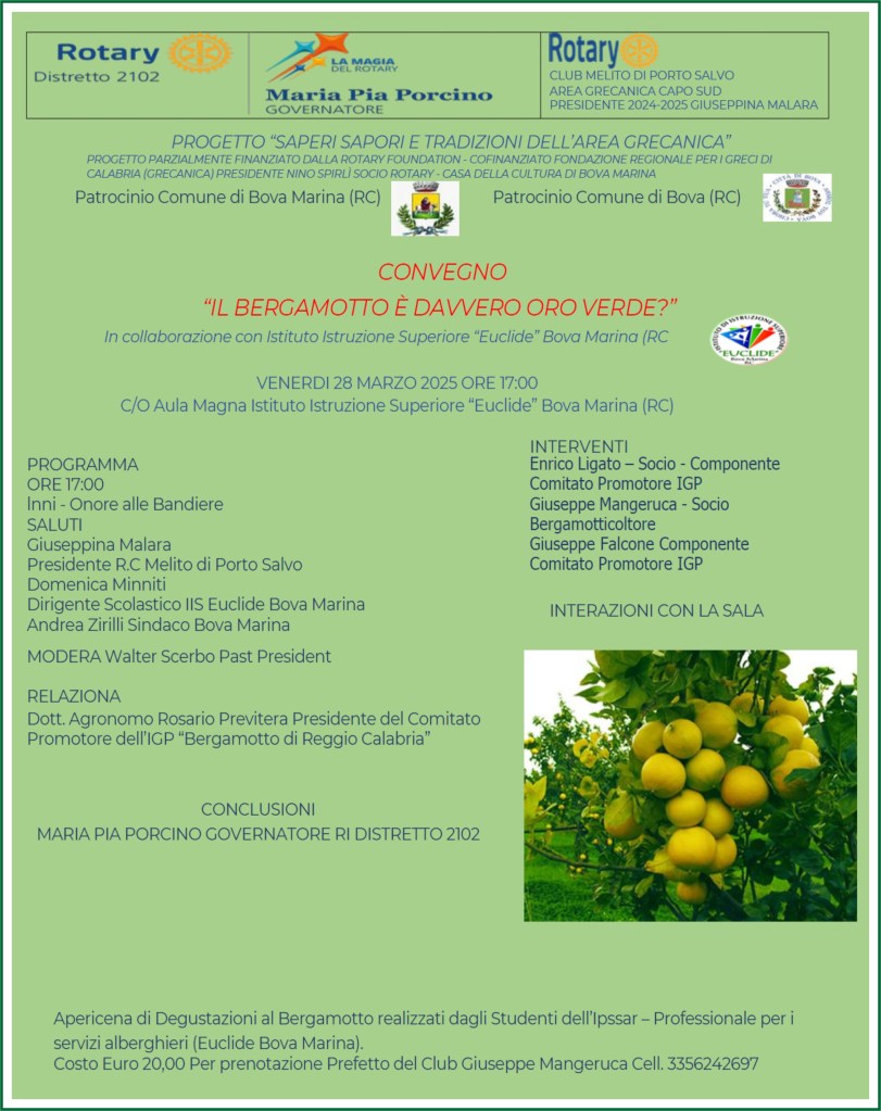 Convegno bergamotto rotary marzo