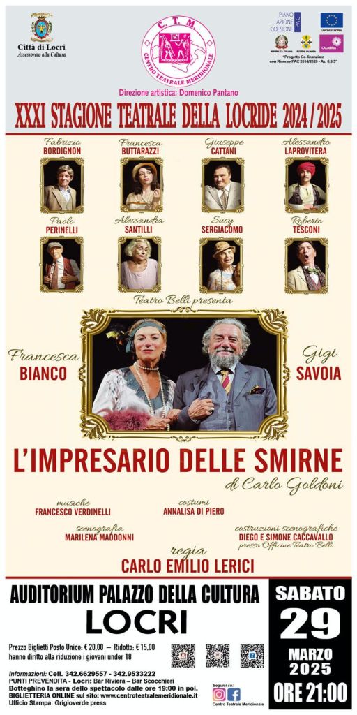 L'Impresario delle Smirne Goldoni Locri