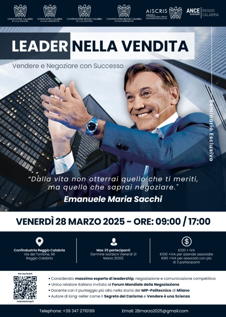 locandina seminario leader nella vendita