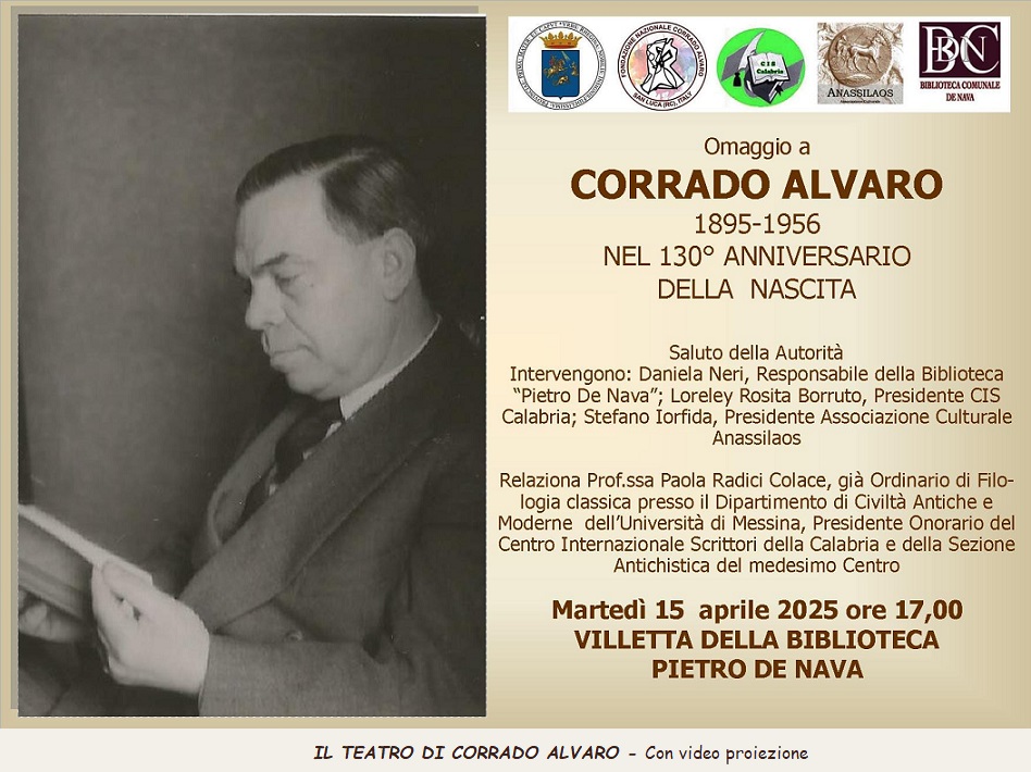 Foto manifesto Omaggio a Corrado Alvaro martedì aprile