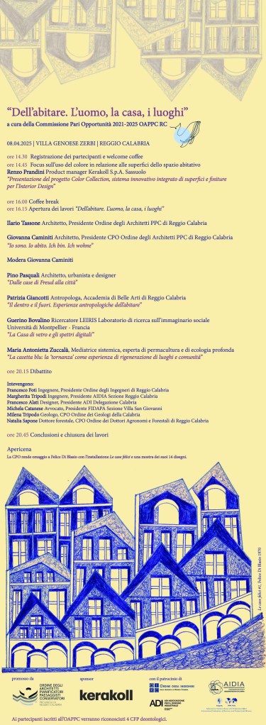 Locandina Dell'abitare L'uomo, la casa, i luoghi