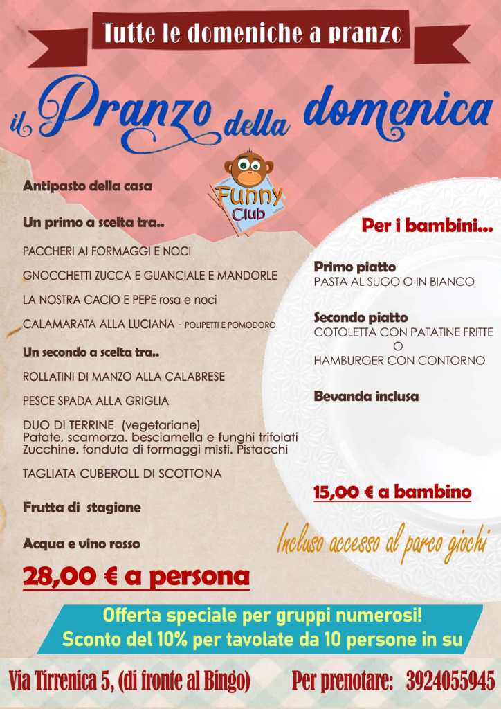 locandina funny pranzo domenica