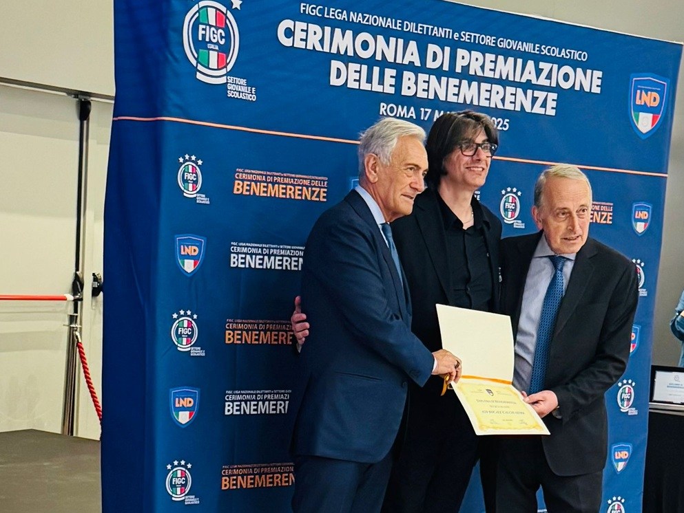 Gravina e Abete premiano il Bocale Calcio Admo. Importante benemerenza