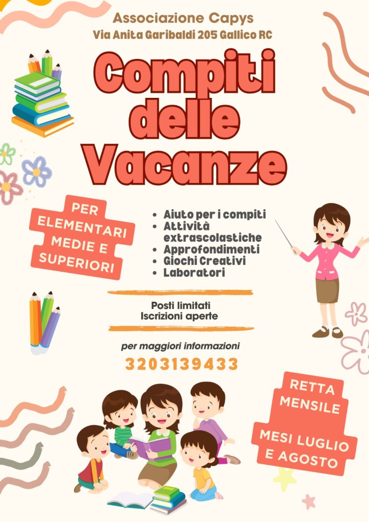 associazione capys doposcuola locandina
