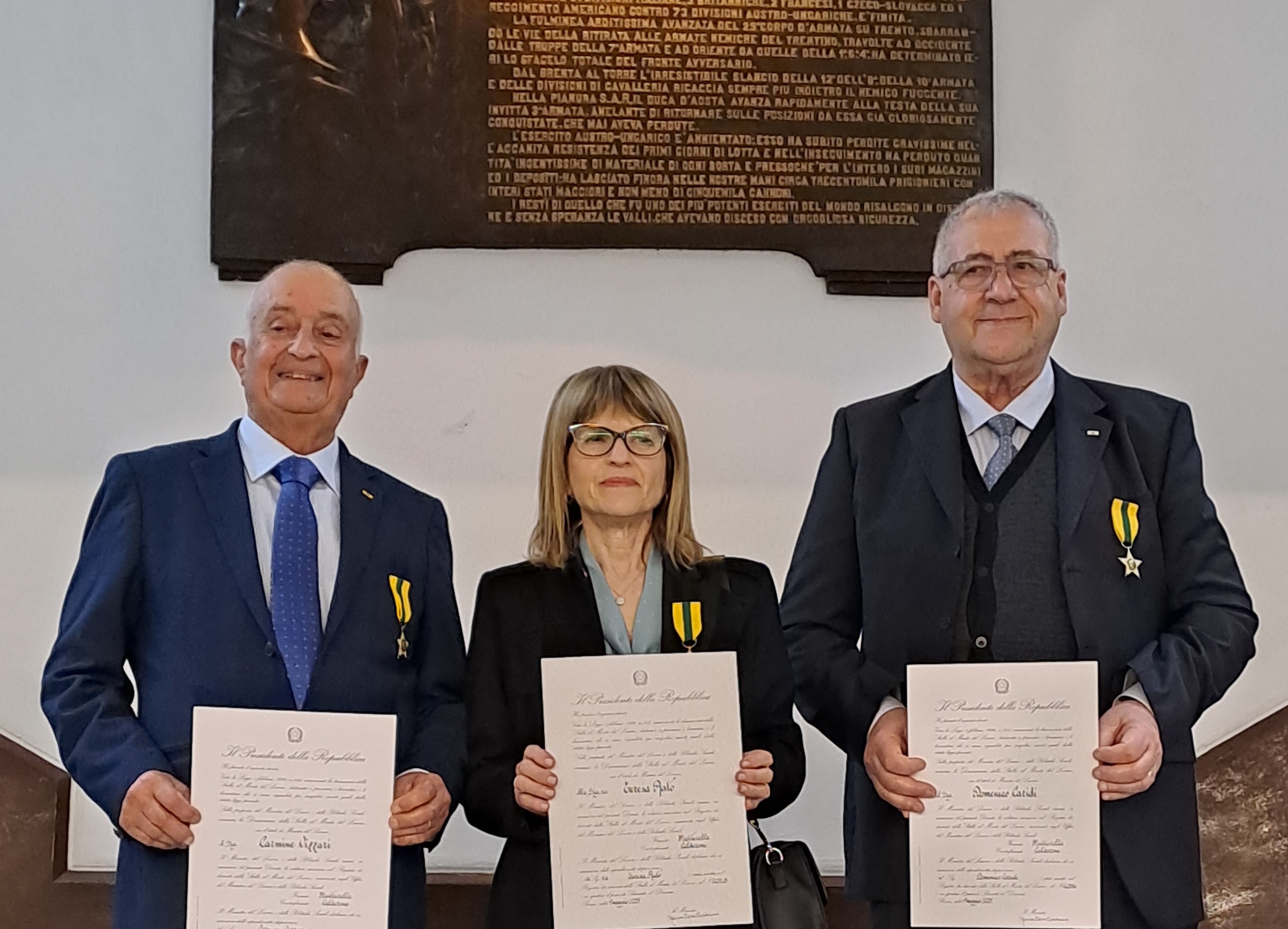da sx Carmine Vizzari Teresa Rato Domenico Caridi
