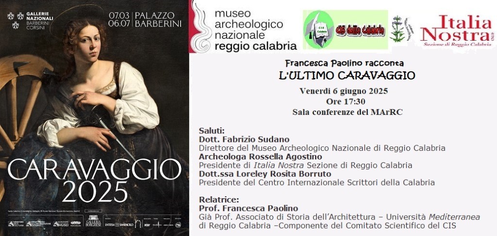 Foto manifesto Francesca Paolino racconta l'ultimo Caravaggio