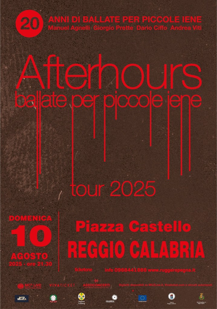 Afterhours Reggio manifesto ufficiale
