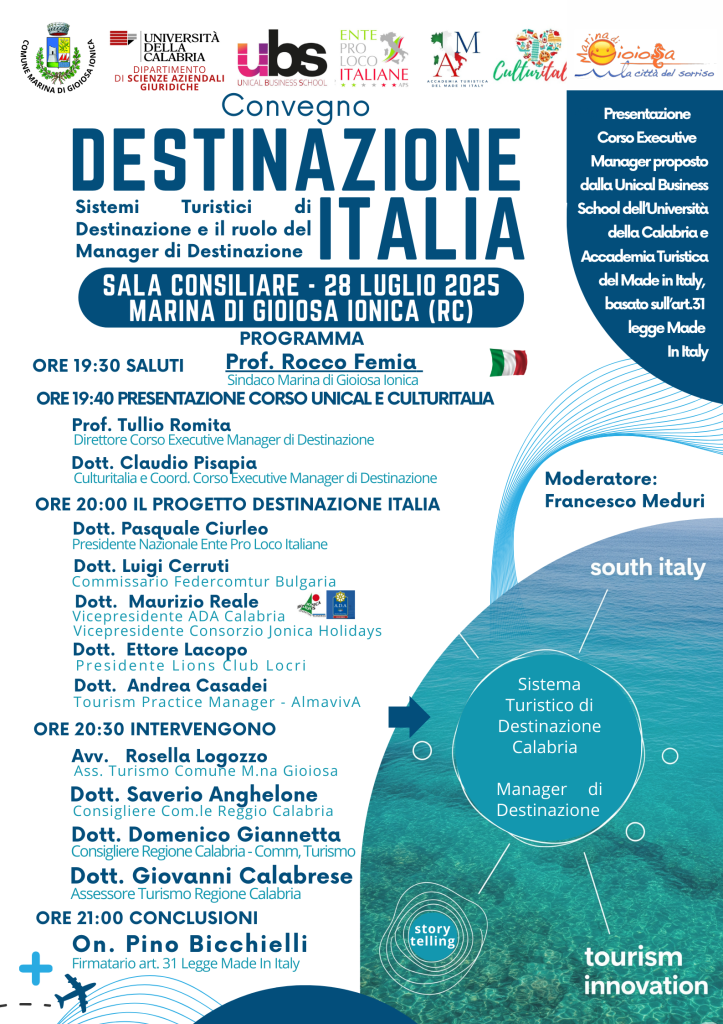 Convengo Destinazione Italia luglio Marina di Gioiosa Ionica
