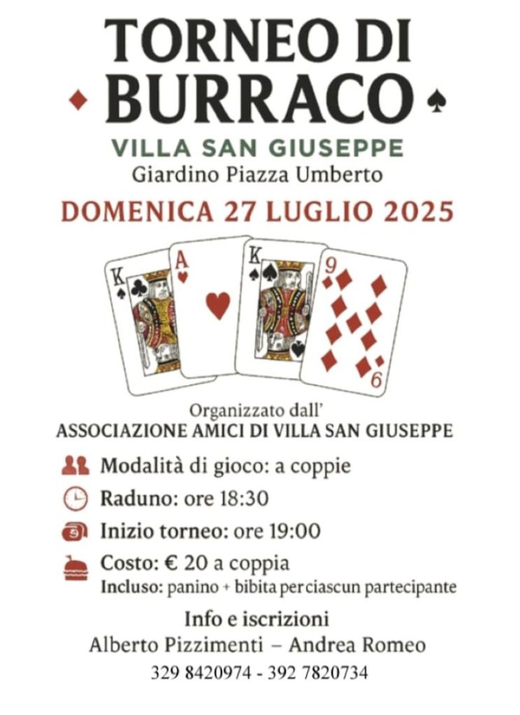 TORNEO DI BURRACO