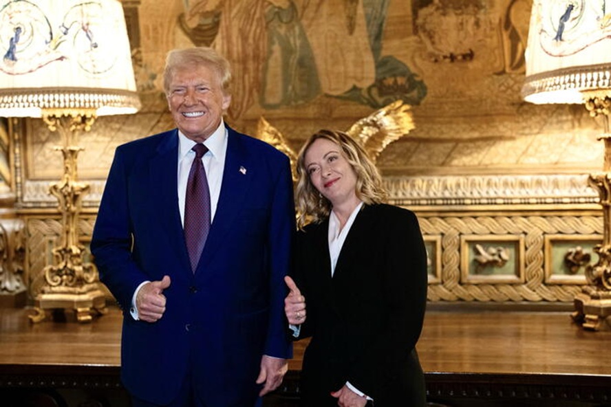 Italian Prime Minister Meloni visits Trumps Mar a Lago resort