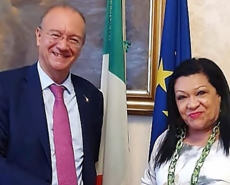 Ministro Valditara e Ornella Cuzzupi
