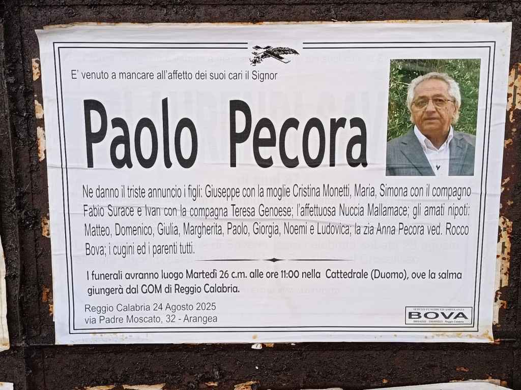 morte paolo pecora