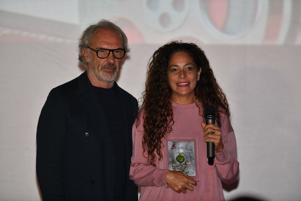 Il Premio Bergamotto d'Argento come Migliore attrice protagonista in Even a Simona Cavallari con Michele Geria Foto di Antonello Diano
