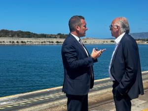 PORTO DI GIOIA TAURO IL COMMISSARIO STRAORDINARIO PAOLO PIACENZA RICEVE IL DIRETTORE GENERALE DELL’ARPACAL MICHELANGELO IANNONE