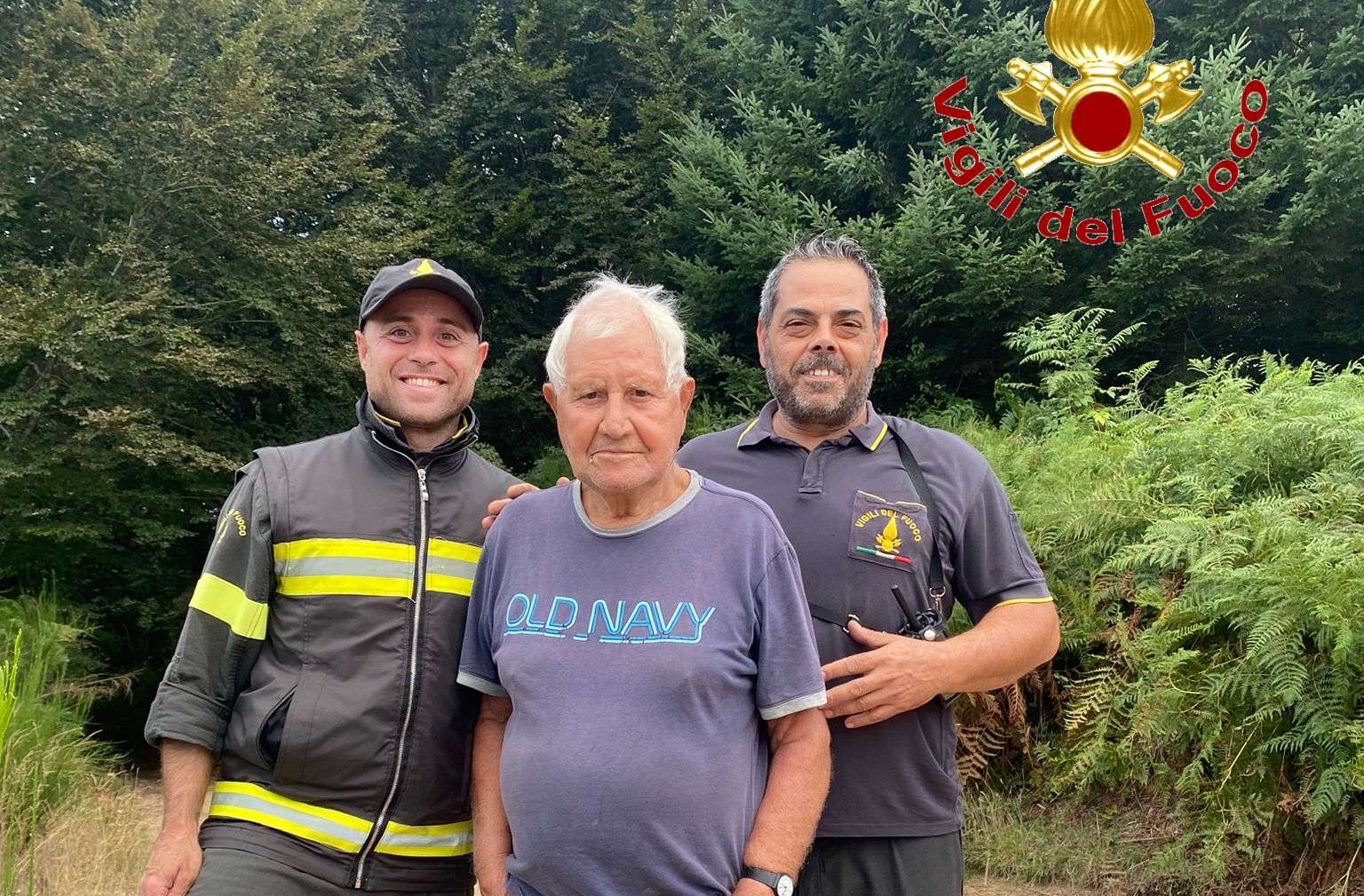 anziano ritrovato vigili fuoco