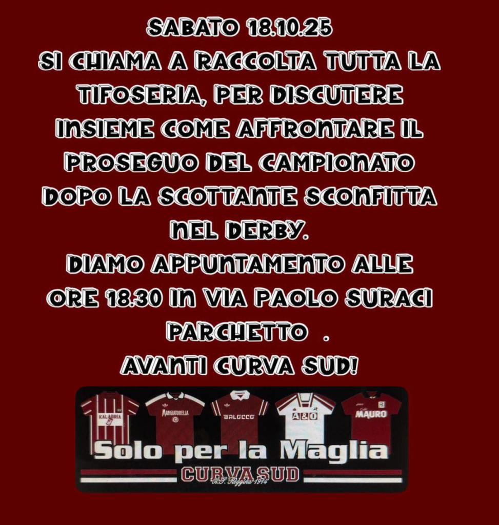 Curva Sud annuncio