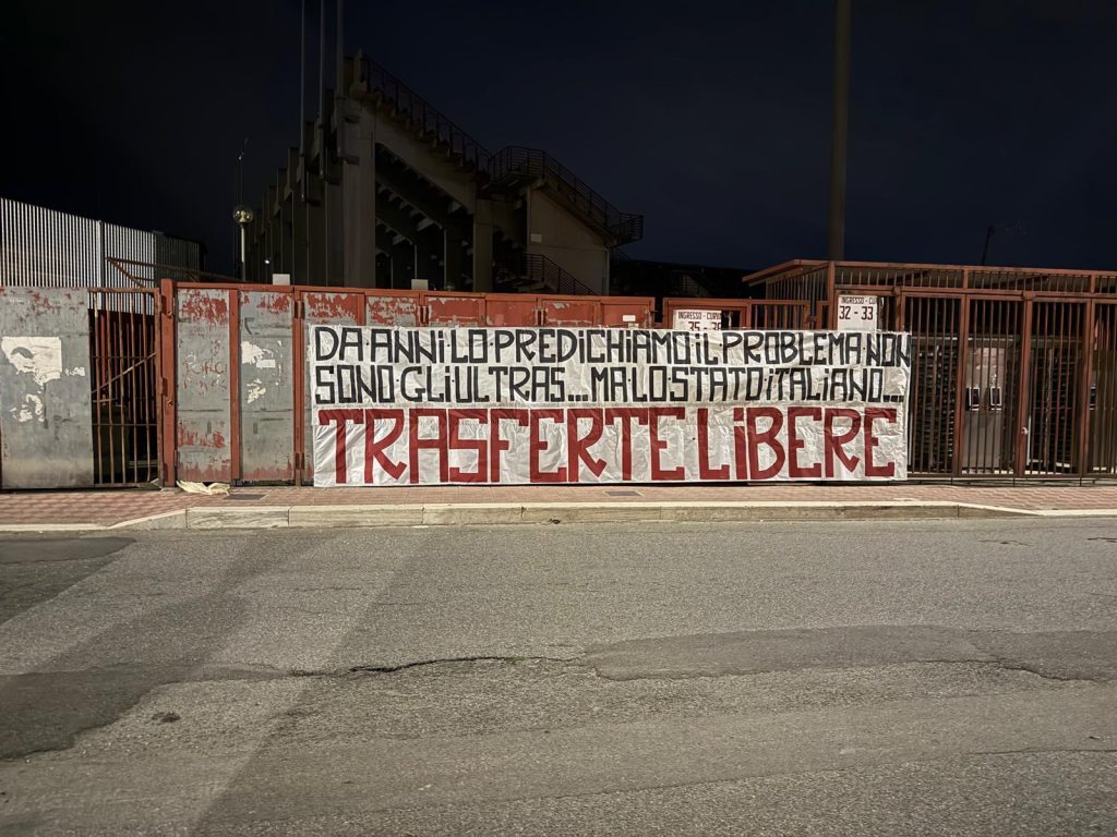 Granillo striscione ultras Reggina