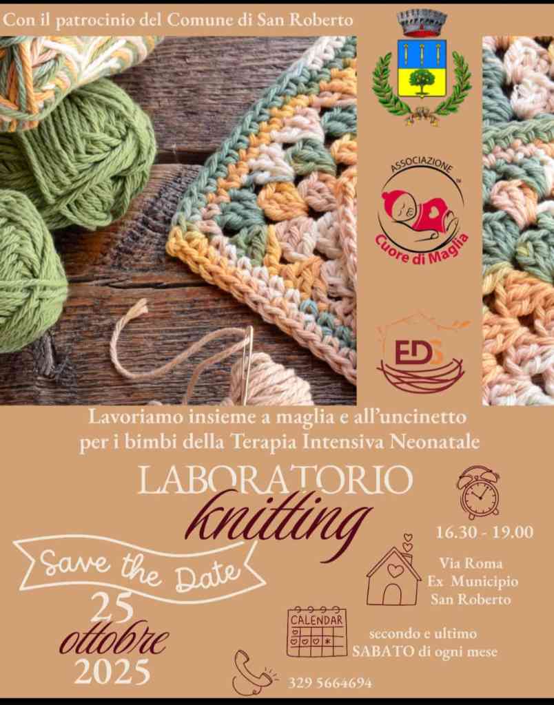 Locandina Laboratorio Knitting San Roberto dal