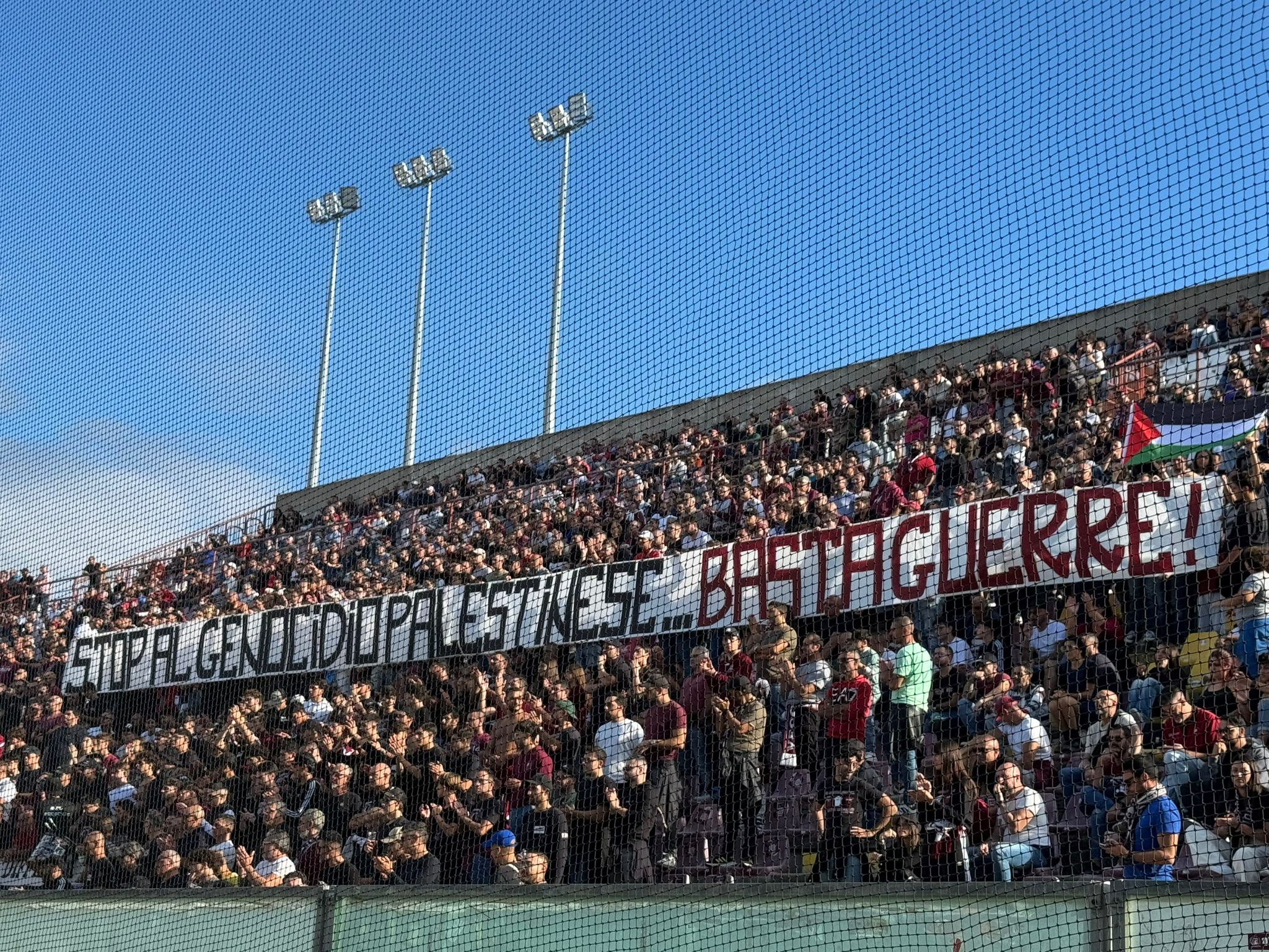 Reggina striscione Palestina