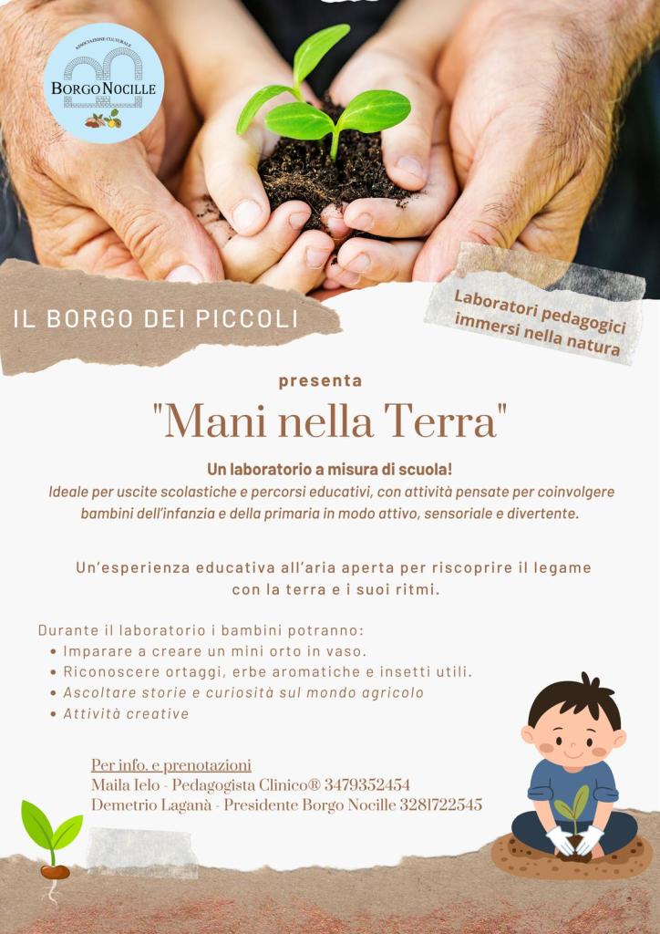 locandina laboratorio mani nella terra