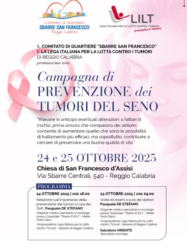locandina prevenzione tumore seno lilt