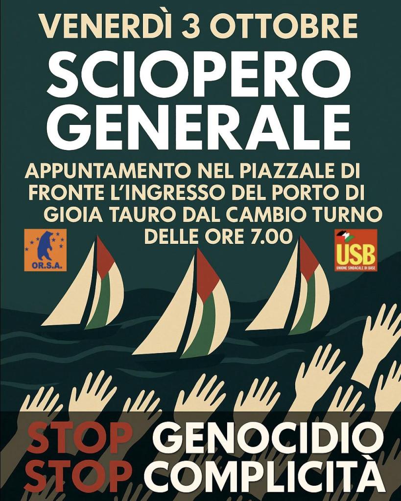 locandina sciopero palestina