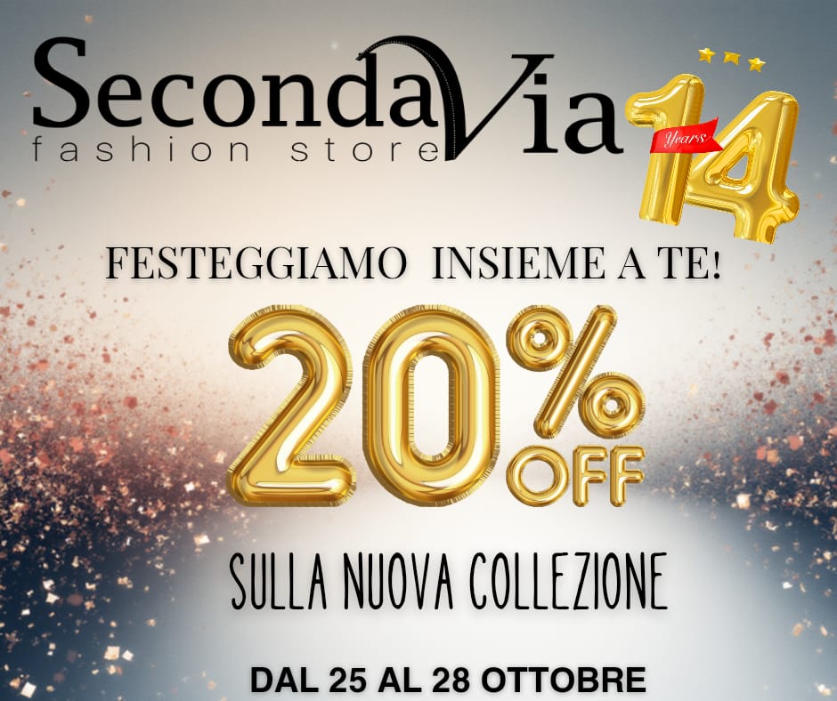 promo seconda via anniversario